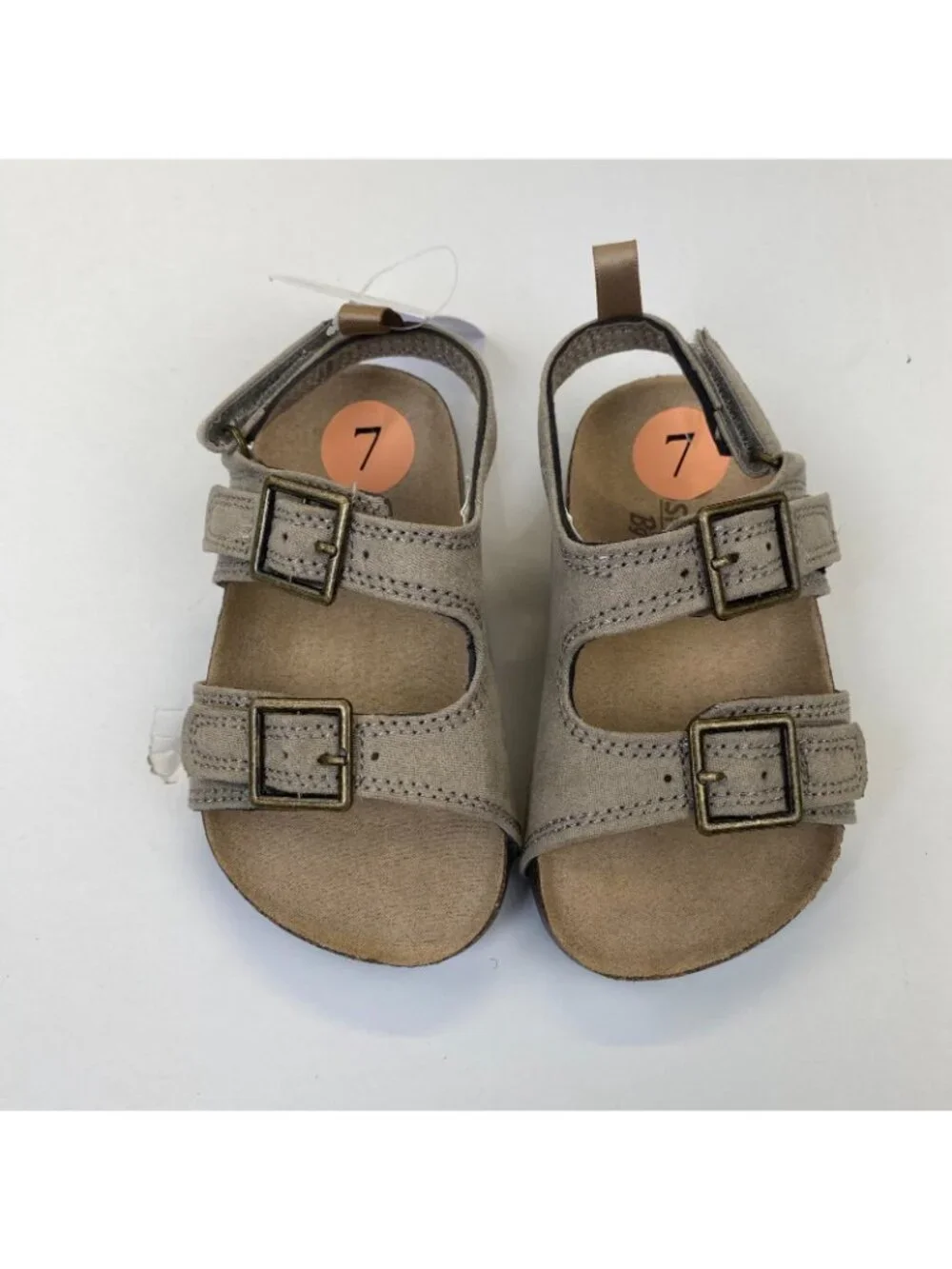 OshKosh B'Gosh Toddler Sandals Bruno4 Tan Size 7 Toddler, TDV Hook & Loop Adjust